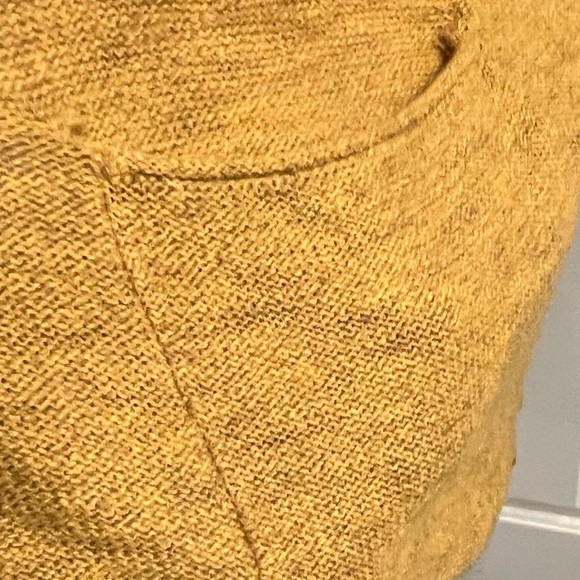 Sonoma Women's Duster mustard yellow  Open front knitted Cardigan Sweater XL - Picture 8 of 9